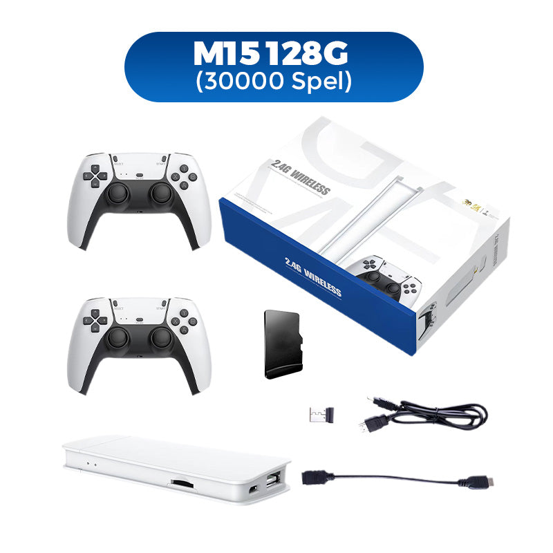 Svartvitt klassiskt hem retro dubbla spelpinnar - Återupplev arkadens era