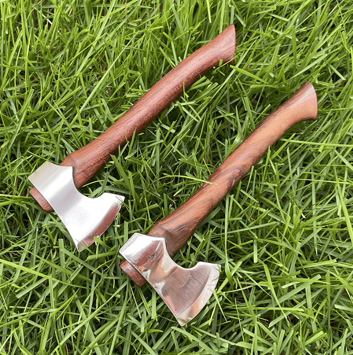 Mini Axe Fixed Blade Jakt Överlevnad Rostfritt Stål Taktisk Kniv Hem Bildekor