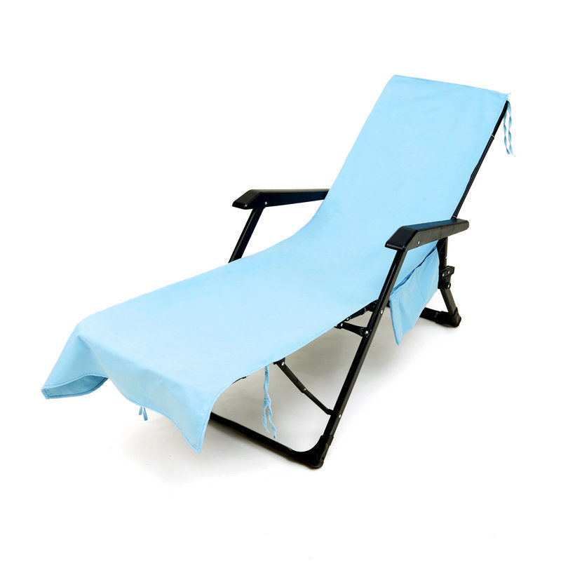 đSun Lounger Handduk i vĂ€ska med förvaringsfickorđ