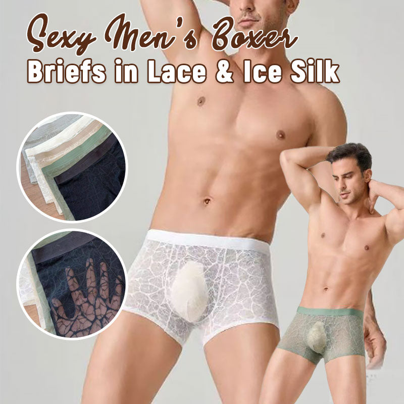 đ„ Sexig Herrboxer i Spets & Is-siden