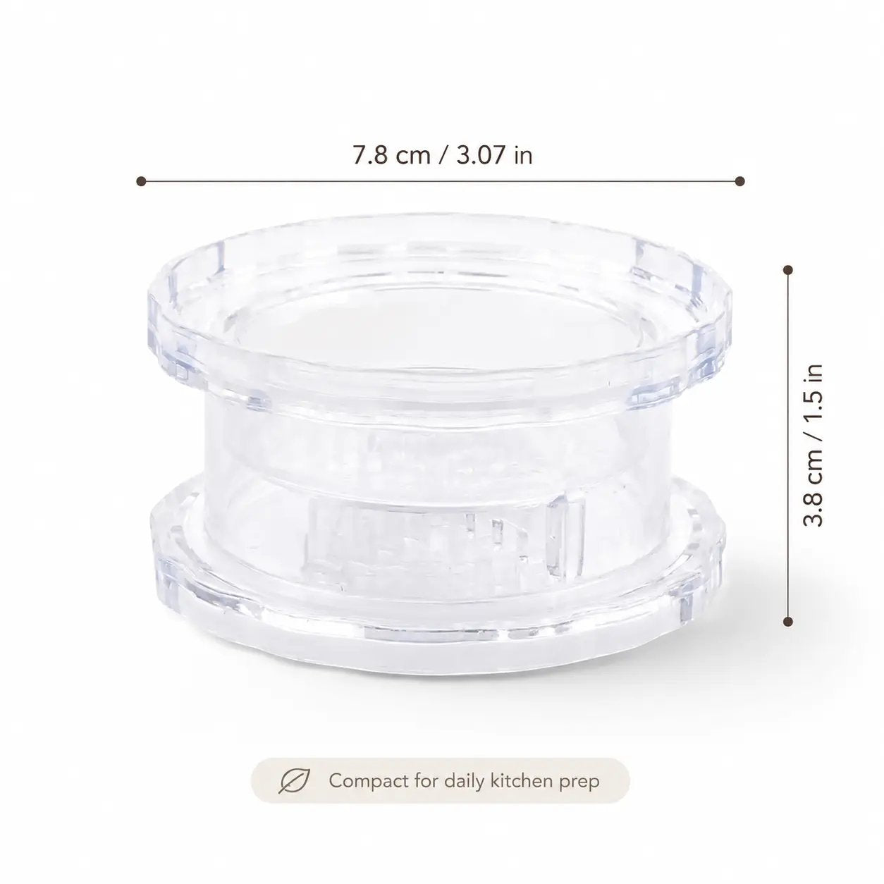 đ„Genomskinlig manuell vitlöksvridare och ingefĂ€rahackare