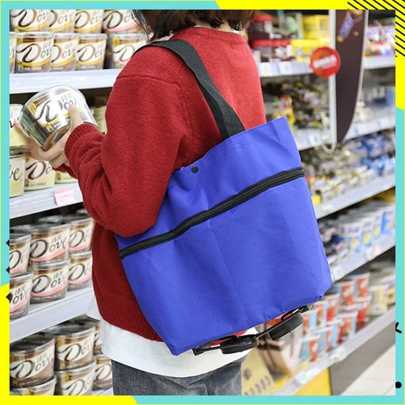 đ„ 49% Rabatt! HopfĂ€llbar ShoppingvĂ€ska med Hjul