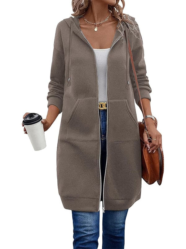 Dam Casual Zip-up Hoodies i Polyester