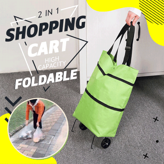 đ„ 49% Rabatt! HopfĂ€llbar ShoppingvĂ€ska med Hjul