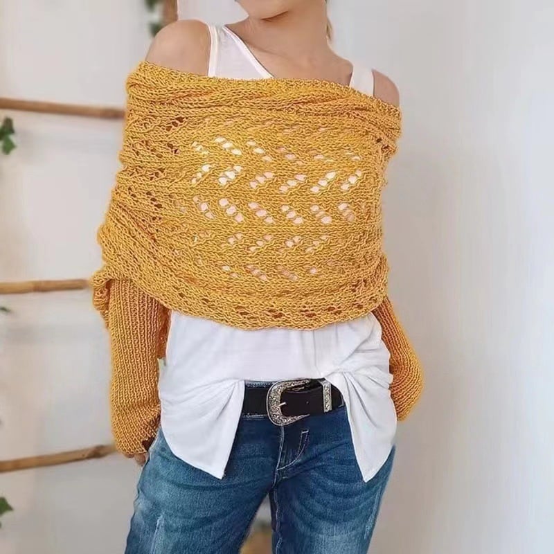 đ§¶Women's Knitted Double Sleeve Scarfđ§Ł