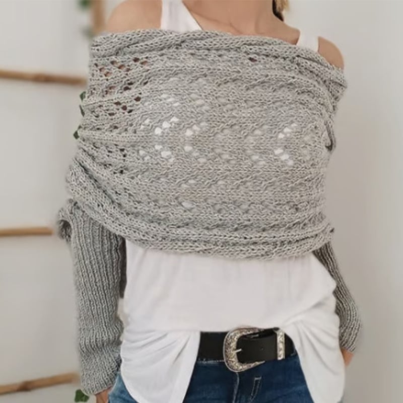đ§¶Women's Knitted Double Sleeve Scarfđ§Ł