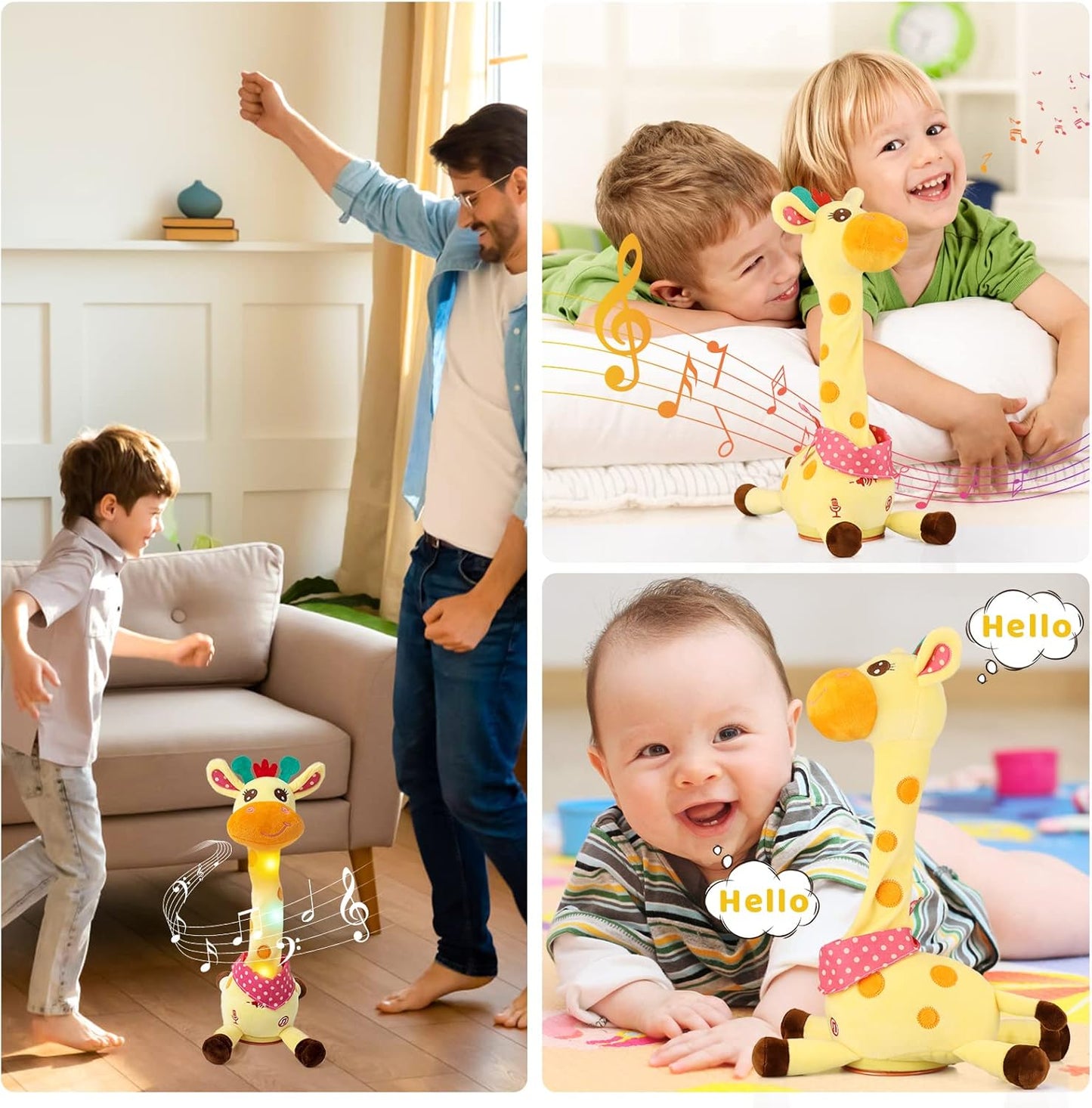 đ BĂ€stsĂ€ljande musikalisk giraffleksak â Sjunger, dansar och upprepar vad du sĂ€ger! đŠđ”đŁïž