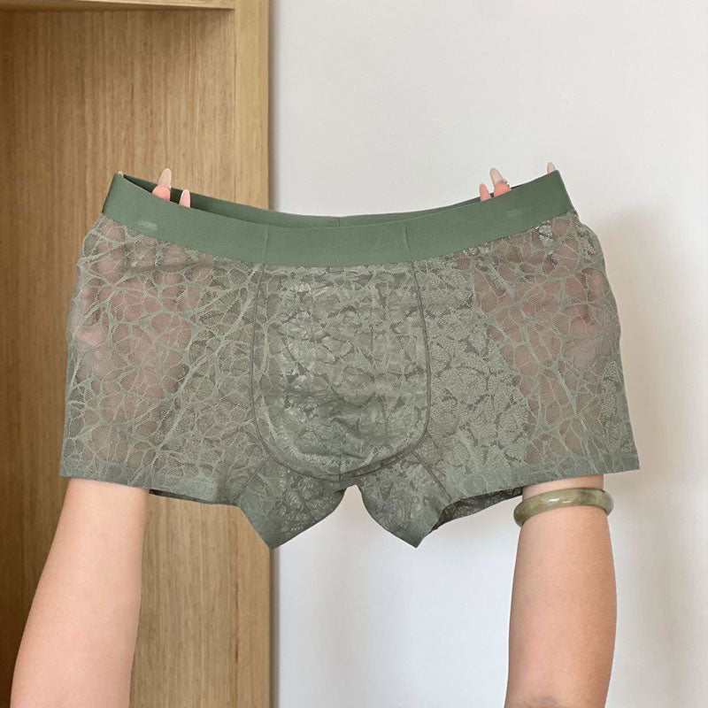 đ„ Sexig Herrboxer i Spets & Is-siden
