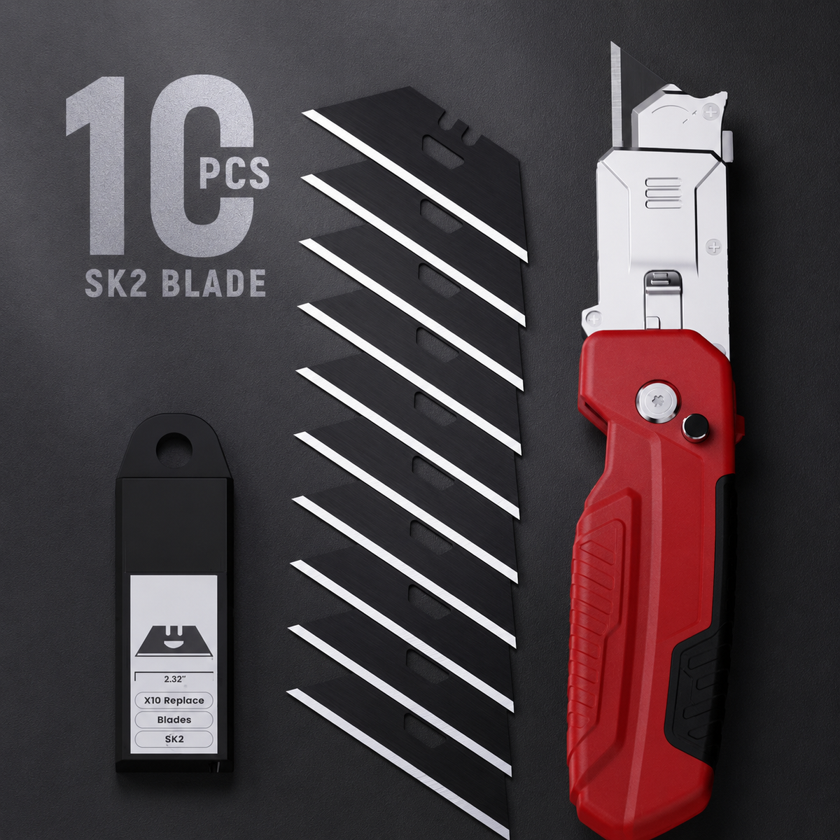 đ˘đ˘50% RABATT !! â° 2-i-1 Vikbar universalkniv & skrapa â Portabelt rakblad, rengĂśring av flera ytor â¨