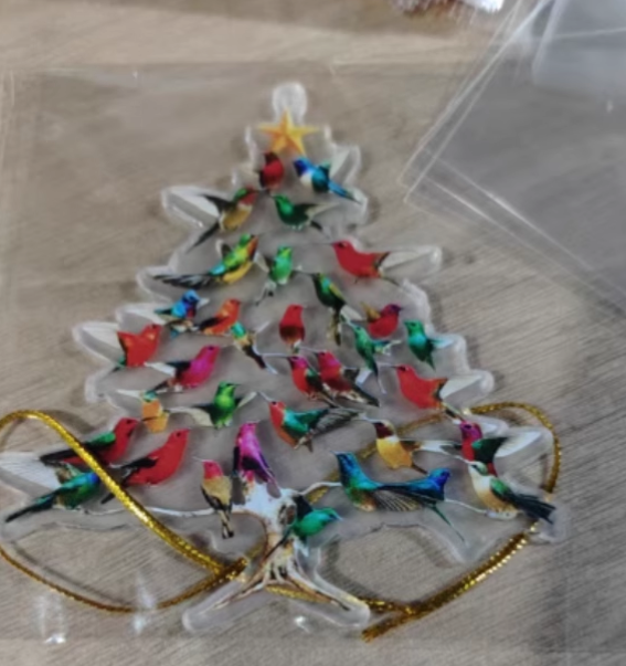 đ„đŠđKolibri julpynt i akryl, 2D