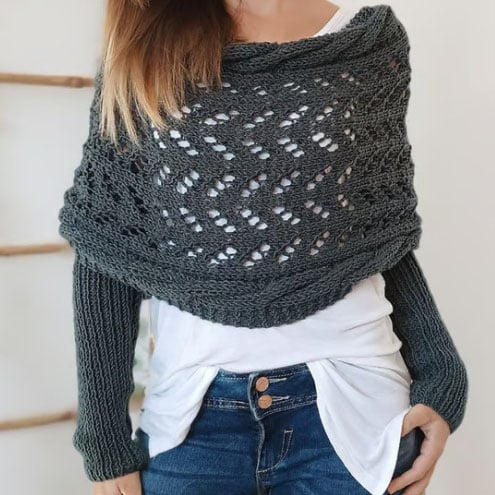 đ§¶Women's Knitted Double Sleeve Scarfđ§Ł