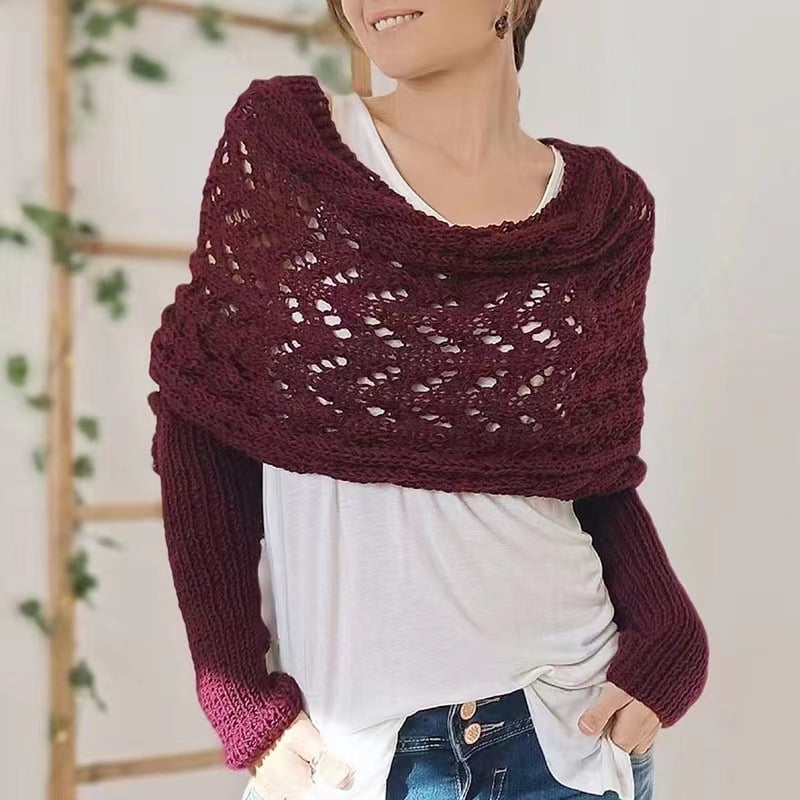 đ§¶Women's Knitted Double Sleeve Scarfđ§Ł