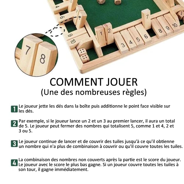 FUNNY FAMILY GAMES-Shut The Box BrĂ€dspelđČ