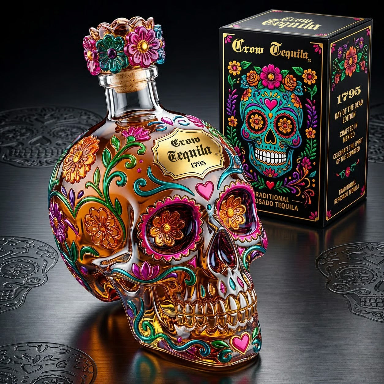 José Cuervo Day of the Dead Limited Edition Dekorationsflaska – Innehåller ej alkoholhaltig dryck