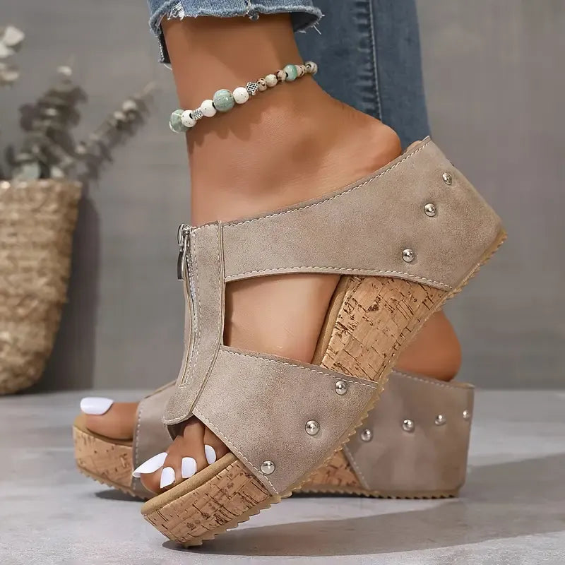 đ„2025 Nytt 49% rabatt pĂ„ Hot Saleđ„Mode Wedge Open Toe Damtofflor