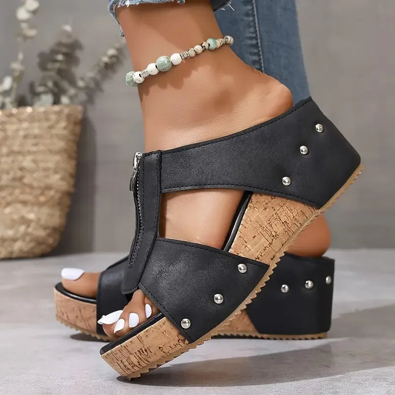 đ„2025 Nytt 49% rabatt pĂ„ Hot Saleđ„Mode Wedge Open Toe Damtofflor