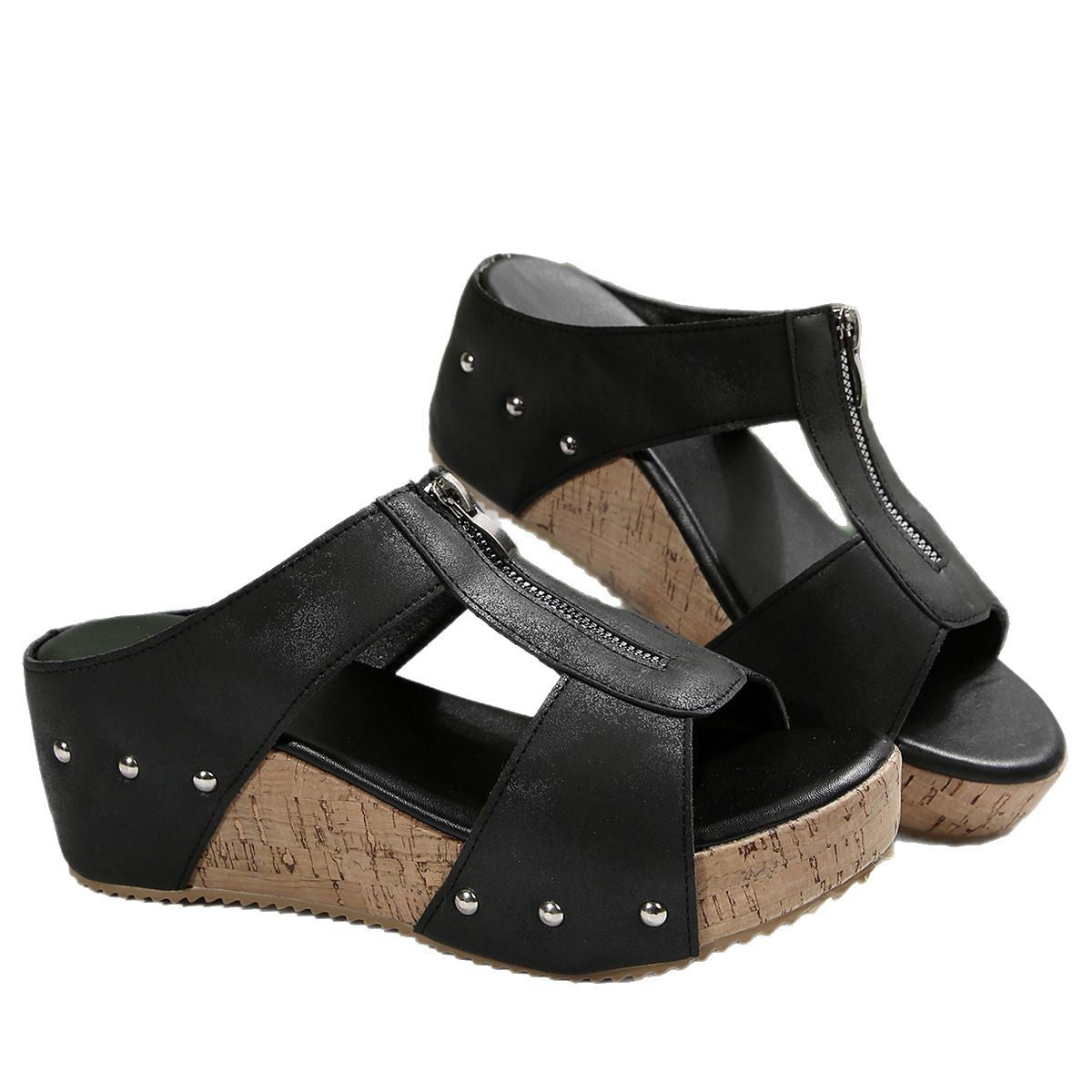 đ„2025 Nytt 49% rabatt pĂ„ Hot Saleđ„Mode Wedge Open Toe Damtofflor