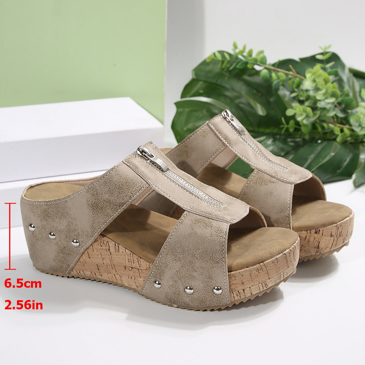 đ„2025 Nytt 49% rabatt pĂ„ Hot Saleđ„Mode Wedge Open Toe Damtofflor