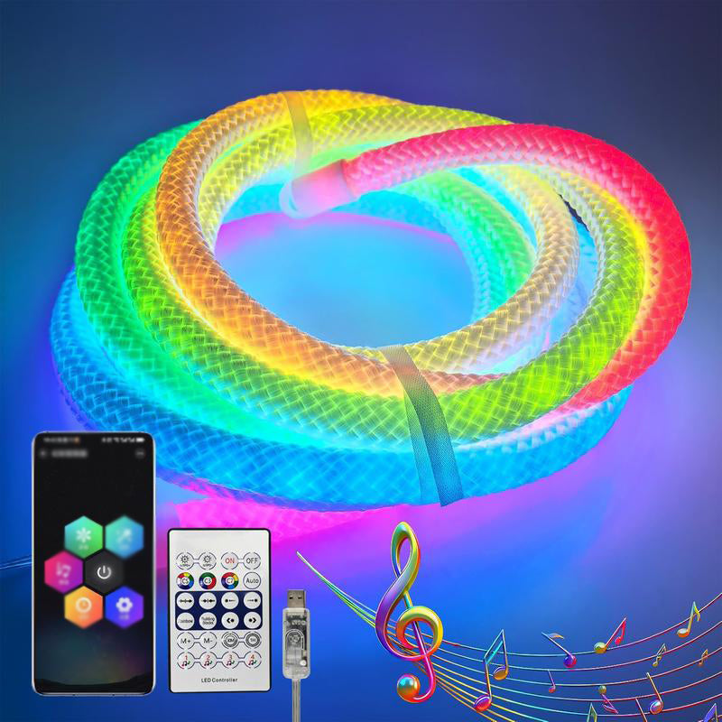 📢📢50% RABATT !! ⏰Dragon Scale Woven LED Neon Rope Light
