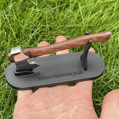 Mini Axe Fixed Blade Jakt Överlevnad Rostfritt Stål Taktisk Kniv Hem Bildekor