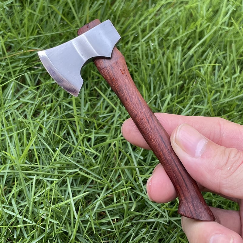 Mini Axe Fixed Blade Jakt Överlevnad Rostfritt Stål Taktisk Kniv Hem Bildekor