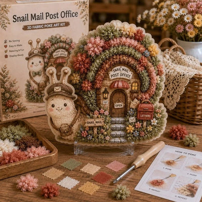 ✨Whimsical Village 3D-tyg Poke Art-kit
