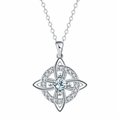 Mystiskt halsband med månadssten och häxknut – 🔮💞Skydda dina nära och kära
