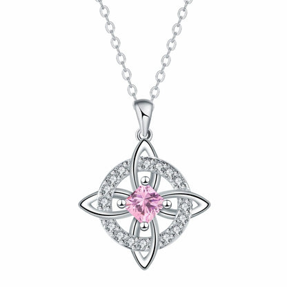 Mystiskt halsband med månadssten och häxknut – 🔮💞Skydda dina nära och kära