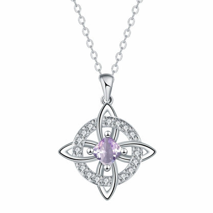 Mystiskt halsband med månadssten och häxknut – 🔮💞Skydda dina nära och kära