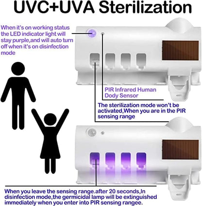 📢📢40% RABATT !! ⏰Smart UV-steriliserande tandborsthållare🦷