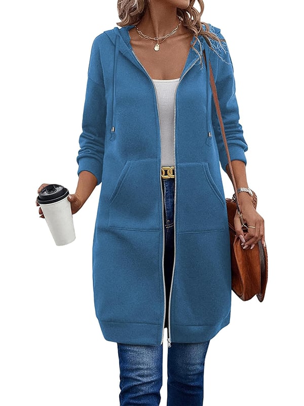 Dam Casual Zip-up Hoodies i Polyester