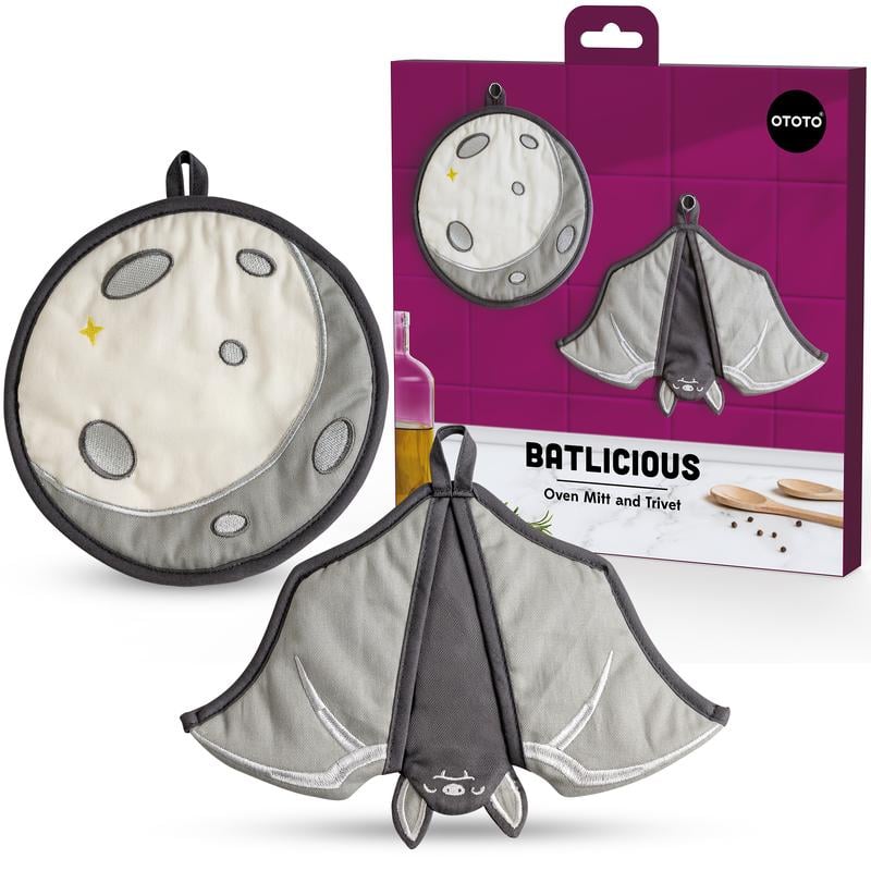 🔥SISTA DAGEN 50% RABATT - 🦇OTOTO Batlicious Ugnsvantar & Grytlappar Set