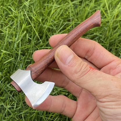 Mini Axe Fixed Blade Jakt Överlevnad Rostfritt Stål Taktisk Kniv Hem Bildekor