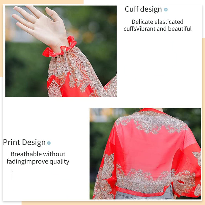 🔥Köp 1 få 1 gratis🔥Sommar Chiffon solskydd sjal (2 st)