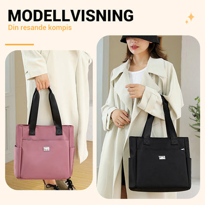 🔥 Vattenavvisande axelväska i nylon med stor kapacitet och flera fack 👜