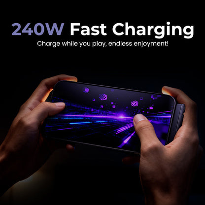 ⚡ 2-i-1 Osynlig Laddkabel 240W | Snabbladdning • Inbyggt Mobilstativ • Stark & Hållbar