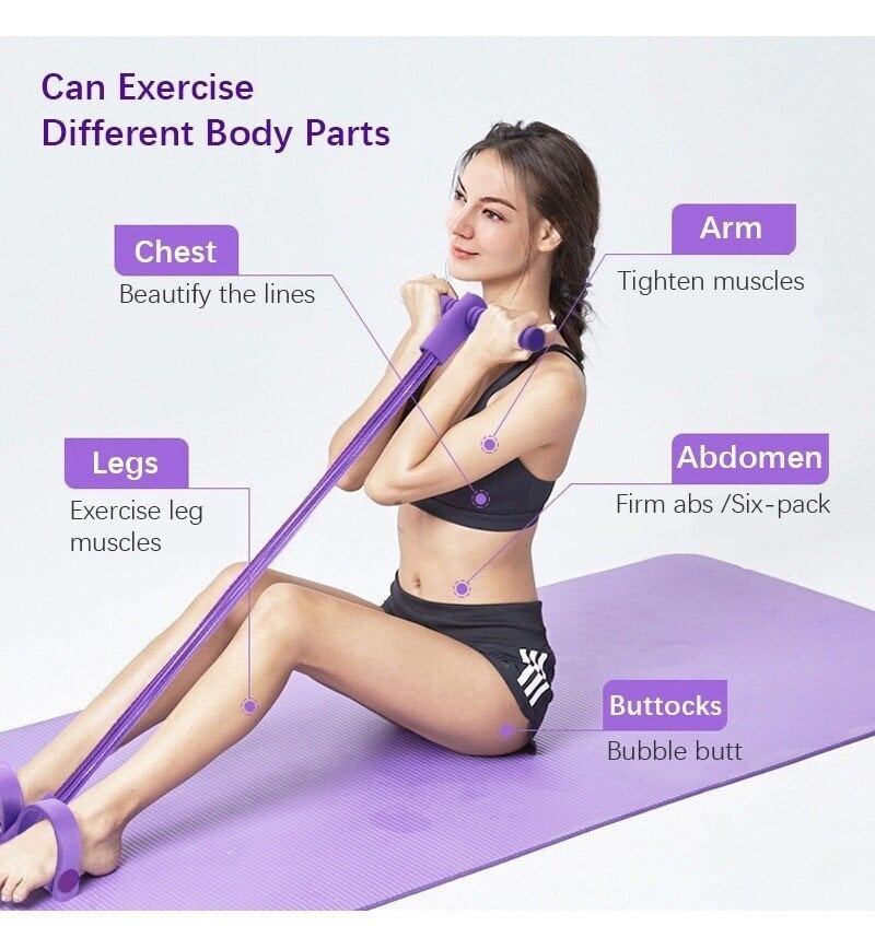 21 Fitnessmotståndsband - 4 Rörpedaler Fotledsavdragare