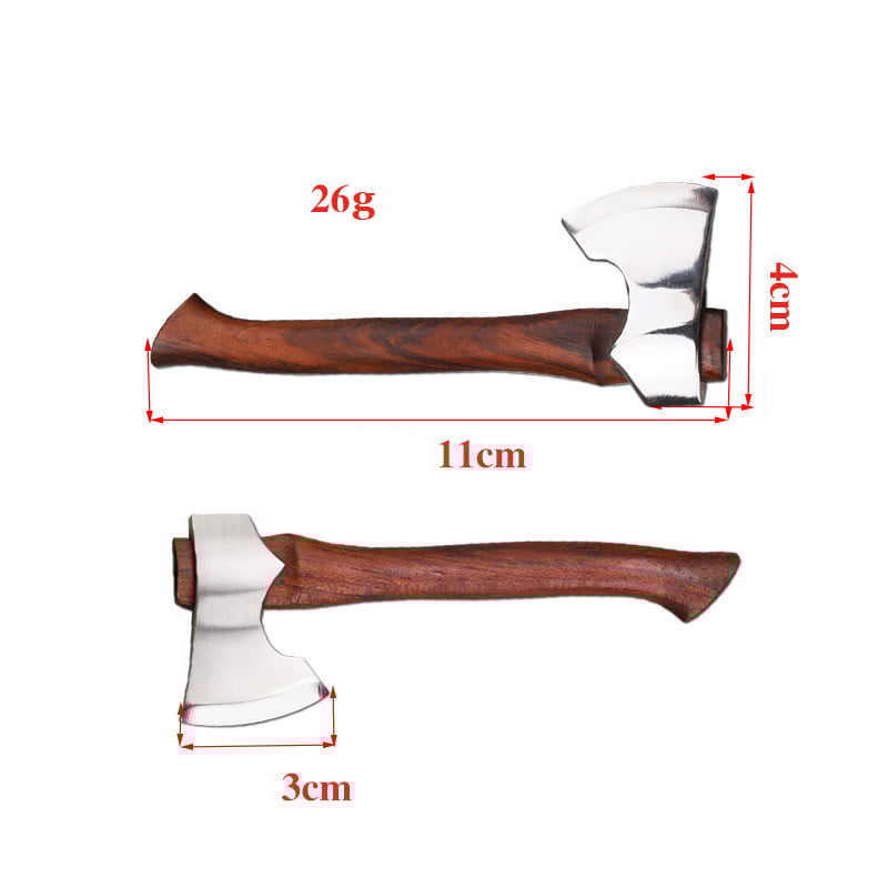 Mini Axe Fixed Blade Jakt Överlevnad Rostfritt Stål Taktisk Kniv Hem Bildekor