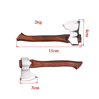 Mini Axe Fixed Blade Jakt Överlevnad Rostfritt Stål Taktisk Kniv Hem Bildekor