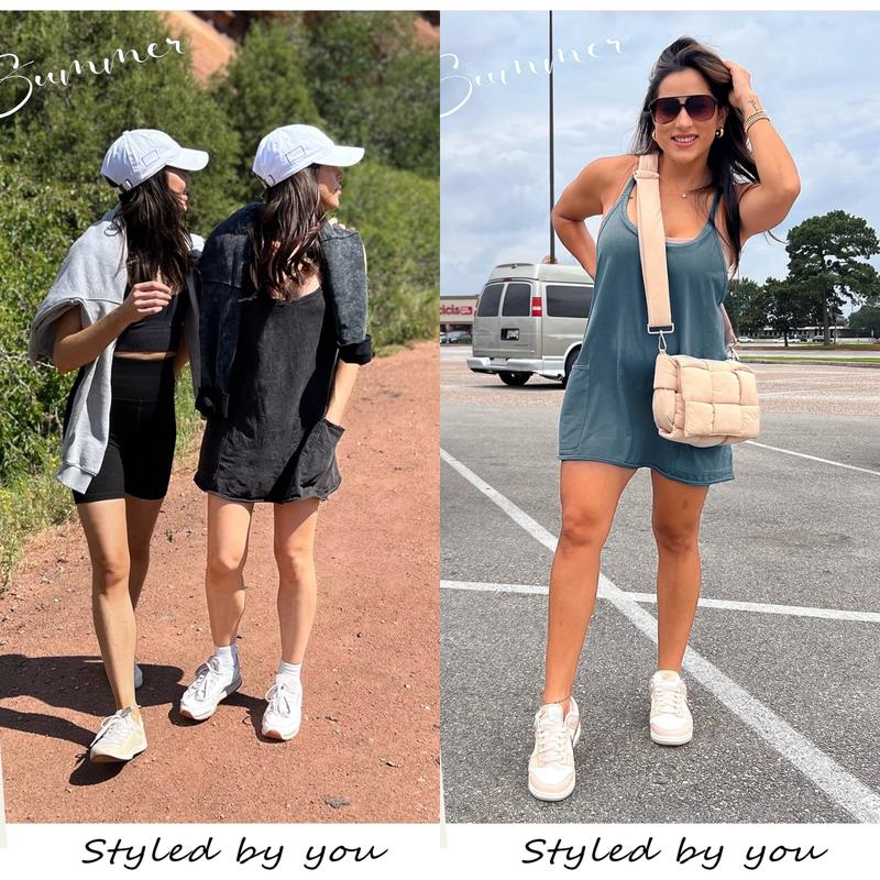 🔥Sista dagen specialförsäljning 49% OFF💃Casual Ärmlös miniklänning med inbyggda shorts