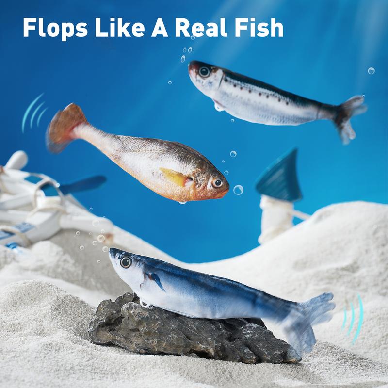 Realistiska floppande fiskkattleksaker