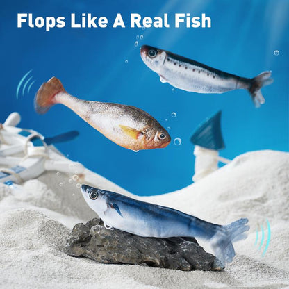 Realistiska floppande fiskkattleksaker