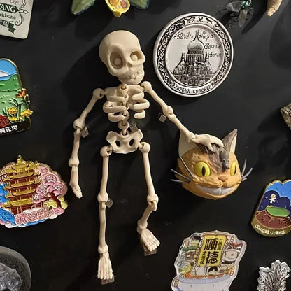 3D-utskriven magnetisk figur av vintageskelett 🎃