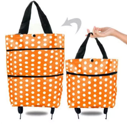 🔥 49% Rabatt! Hopfällbar Shoppingväska med Hjul