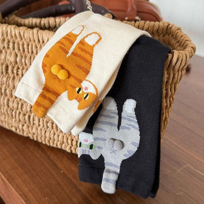 🐱Fröka katt roliga djurrumpor🧦