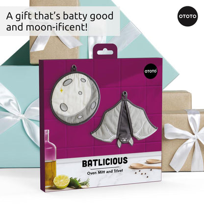 🔥SISTA DAGEN 50% RABATT - 🦇OTOTO Batlicious Ugnsvantar & Grytlappar Set