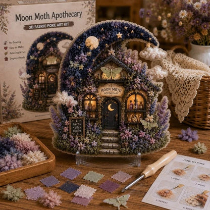 ✨Whimsical Village 3D-tyg Poke Art-kit