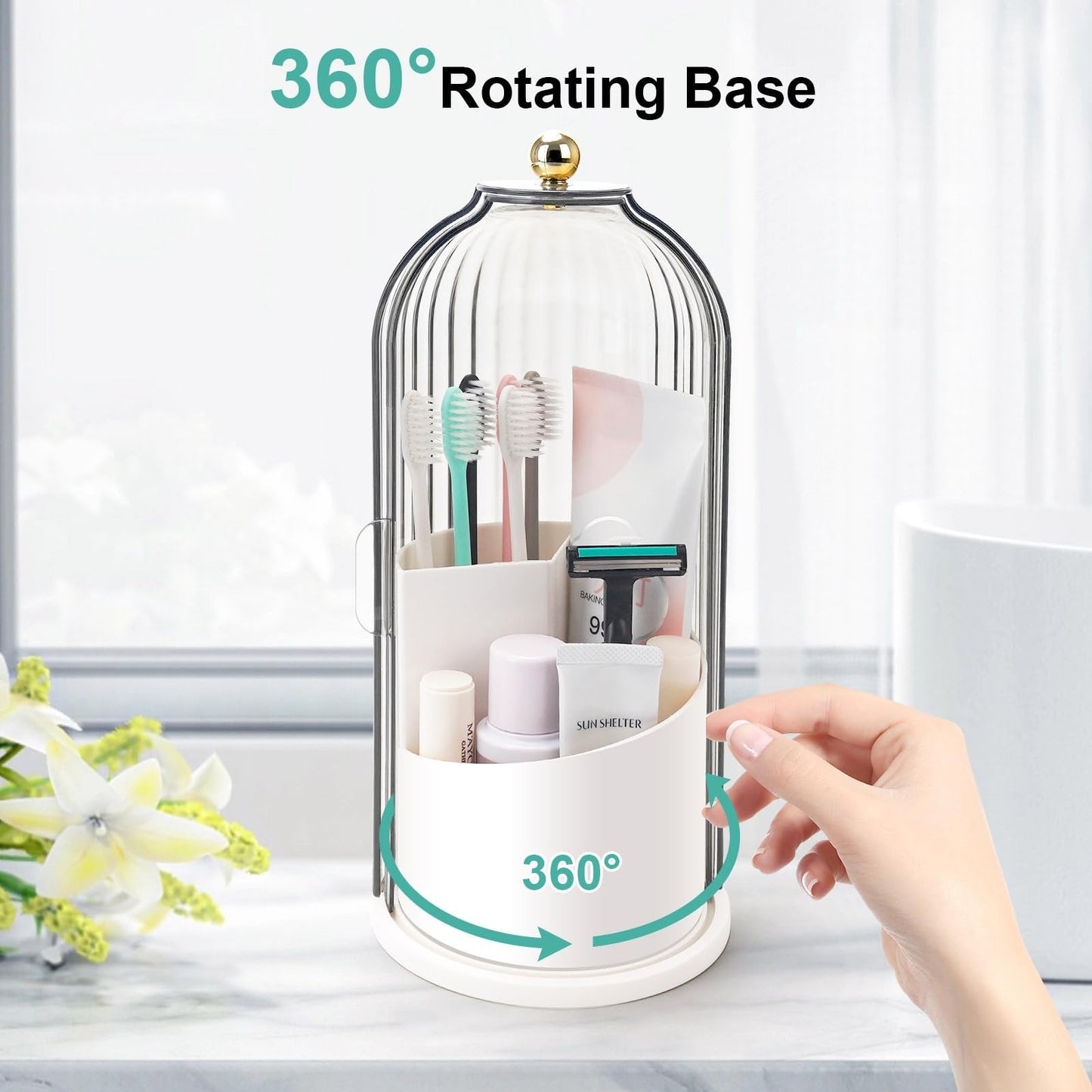 💖Het rea 49% RABATT💖Tandborstehållare med skjutbart lock