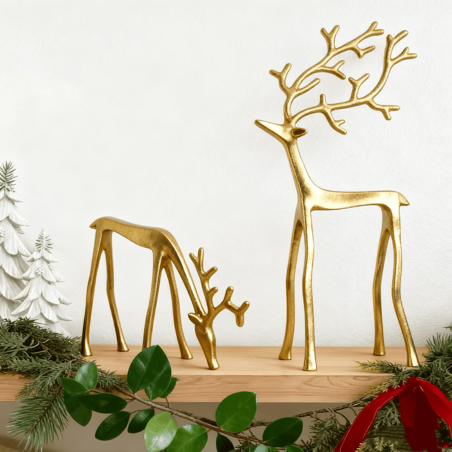 🎅 Julbästsäljare 🦌 Svart renfigur, juldekoration