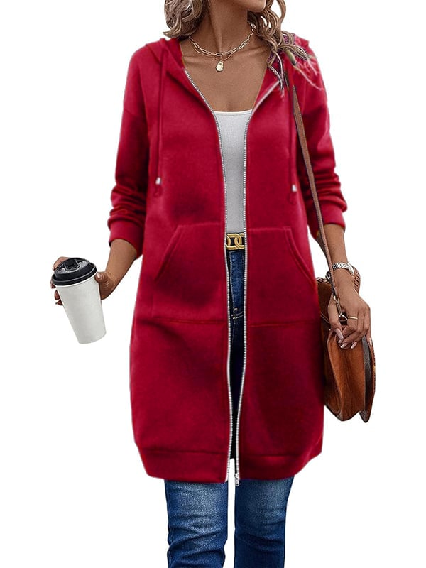 Dam Casual Zip-up Hoodies i Polyester